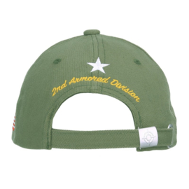 Baseball cap WWII 2nd Armored Division - Hell on Wheels - GROEN