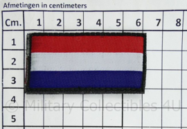 KL Nederlandse leger landsvlaggen Armvlaggen PAAR met klittenband voor uniformen - Breed model - 6 x 3 cm