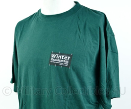 Groen T-shirt van het Korps Mariniers Winter deployment Norway 2005  Maat L - Origineel