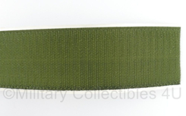 Opnaaibaar zelfklevend Astrakan lusband embleem met klittenband (EMBLEEM ZIJDE) voor bijvoorbeeld arm emblemen - groen - 5 cm breed / 8 cm lang