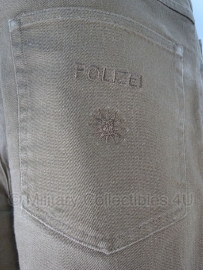 Polizei - sportieve broek (spijkerstof) - bruin - origineel - 84 of 96 cm. buikomtrek