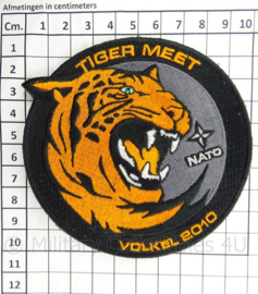 KLu Luchtmacht eenheid embleem NATO Tiger Meet Volkel 2010 - met klittenband - doorsnede 10 cm - origineel