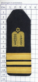 Zeer zeldzaam Koninklijke Marine ENKELE epaulet geestelijke verzorging Krijgsmacht Rabbijn Majoor  -  14 x 5 cm - origineel