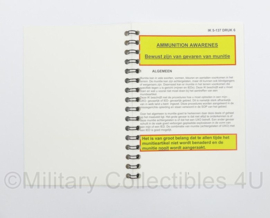 KL Nederlandse leger Instructiekaart IK 5-137 Ammunition Awarenes druk 6 - origineel