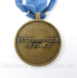 UNTSO Herinneringsmedaille UNTSO Midden Oosten In The Service of Peace medal in doosje - 8,5 x 3,5 cm - origineel