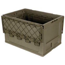 Kunststof kist opvouwbaar Army Green - 60 liter - nieuw