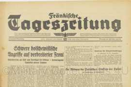 WO2 Duitse krant Frankische Tageszeitung nr. 172 25 juli 1944 - 47 x 32 cm - origineel