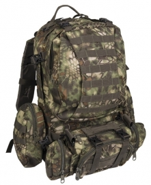 Defense pack MOLLE Mandra Wood camo  - formaat aanpasbaar aan iedere situatie! - met afneembare tassen