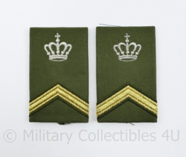 Defensie epauletten - rang Sergeant Instructeur - 8 x 5 cm - origineel
