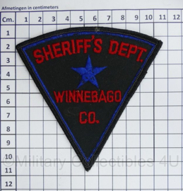 Embleem Amerikaanse Sheriffs Dept Winnebago Co - 10,5 x 10,5 cm - origineel