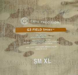 Crye Precision G3 Field shirt met klittenband op de borst - 50% Nylon en 50% cotton - maat SM XL = Small Extra Long - nieuw - origineel