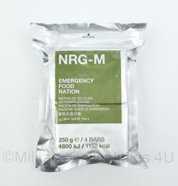 1 doos met 48 stuks NRG M Emergency Food Ration 1150 kcal Best Before 08-2031 - 28 x 24 x 26 cm