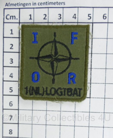 Defensie borst embleem IFOR 1 NL LOGBAT  - met klittenband - 5 x 5 cm - origineel