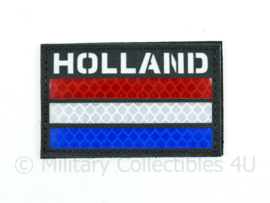 Nederlandse leger infrarood patch - Black - met klittenband - HOLLAND  - 5 x 8 cm