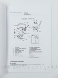 KMARNS Korps Mariniers Hand out AMFOSTBAT Rubberbotenloods Texel Motoren Kennis 40PK - 29,5 x 21 cm - gebruikt - origineel