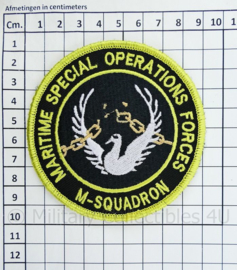 Korps Mariniers NLMARSOF Maritime Special Operations Forces M-Squadron embleem - met klittenband - diameter 9 cm