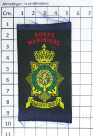 Korps Mariniers Tropen Tenue mouwembleem  - 9 x 5 cm - origineel