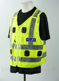 Britse Politie British Police fluorgeel reflectie vest met portofoon houders model 511 - maat Medium of Large - gedragen - origineel