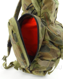 Australian Army backpack Auscam rugzak met zijtassen - met embleem - jelly bean camo - 35 x 55 x 25 cm - gebruikt - origineel
