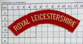 British Army shoulder title ENKEL Royal Leicestershire - 12,5 x 4 cm - origineel