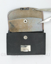 Vintage kleine zwarte portemonnee - 10,5 x 7,5 x 1,5 cm. (lxbxd)