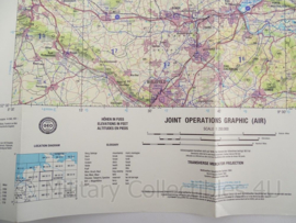 Leger Topografische kaart Hannover Joint Operations Graphic (air) 1:250 000 - 74 x 56 cm - origineel