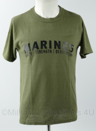 KMARS Korps Mariniers Marines Unity Strength Dedication 1665 shirt groen - maat Small - gedragen - origineel