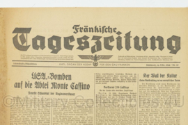 WO2 Duitse krant Frankische Tageszeitung nr. 39 16 februari 1944 - 47 x 32 cm - origineel