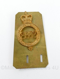 Britse leger Honi Soit Qui Mal y Pense cap badge - Queens Crown -  7 x 4,5 cm - origineel