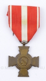 Belgische "republique francaise" bronzen medaille - Origineel