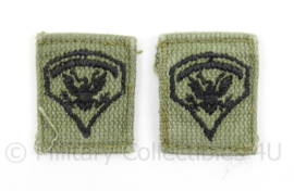 US Army BDU kraag insignes - afmeting 3 x 3,5 cm - origineel