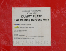 Defensie Dummy HB Torso Plate for Training Purpose only met realistisch gewicht PAAR - fabrikant Ten Cate Elbit System - one size - gebruikt - origineel