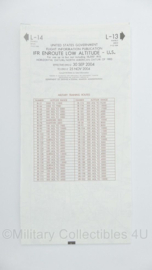 United States Flight Information IFR Enroute Low Altitude Map L13 L14 Dallas Memphis 2004 - 25 x 13 cm - origineel