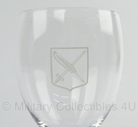 KL Nederlandse leger wijnglas met gravure Opleidingscentrum Militaire Administratie - origineel