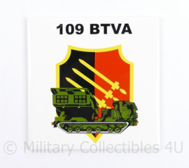 KL Nederlandse leger 109 BTVA 109 Batterij Veldartillerie wandbord - 15 x 15 cm - origineel
