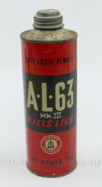 WO2 periode Brits AL63 Anti Louse powder blik MKIII - 5 x 16 cm - origineel