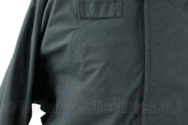Britse Politie Police parka zwart met klittenband en portofoon lussen - maat 38 - gedragen - origineel