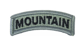 US Army Foliage tab - MOUNTAIN - met klittenband - voor ACU camo uniform - 6,2 x 2 cm - origineel
