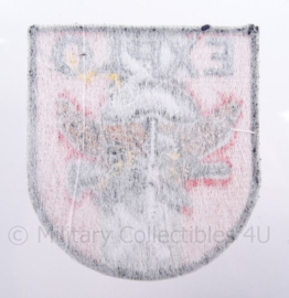 EXPLO Explosieve Opruimingsdienst amsterdam embleem - Afmeting 7 x 8 cm