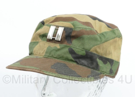 US army woodland cap met originele captain rang - maat 7 ¼ = 58 - origineel