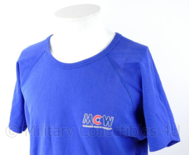 KL Nederlandse leger MCW Mechanisch Centrale Werkplaats shirt - blauw- maat 8090/0515 - gedragen - origineel