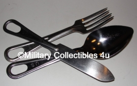 Bestek RVS - 3 delig - wo2 en vietnam oorlog us model US Cutlery bestekset