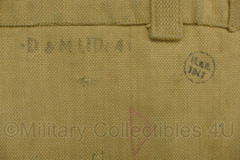 WO2 Britse Largepack rugzak met groene blanko khaki canvas met draagriem 1941 - doorgebruikt door MVO 1955 - origineel