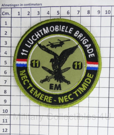 LUMBL 11 Luchtmobiele Brigade NEC Temere NEC Timide embleem - met klittenband - diameter 9 cm