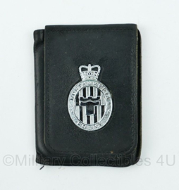 Britse Politie brevet in lederen houder Northumbria Police - 11 x 8,5 cm - origineel