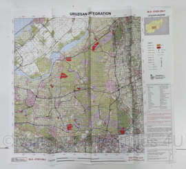 Defensie Uruzgan Integration map september 2008 Afghanistan - 79 x 74 cm - origineel