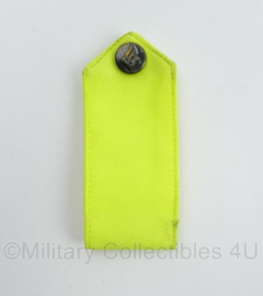 Nederlandse huidig model enkele Politie epaulet fluoriserend geel - 11,5 x 5  cm - origineel