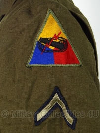 US Class A jas private first class Armored Division - size 37R  = maat 47- origineel WO2