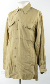 US Army Enlisted Khaki Manschappen Overhemd dikke stof zonder epaulet lussen - meerdere maten - origineel US Army