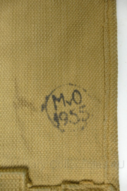 WO2 Britse Largepack rugzak met groene blanko khaki canvas met draagriem 1941 - doorgebruikt door MVO 1955 - origineel